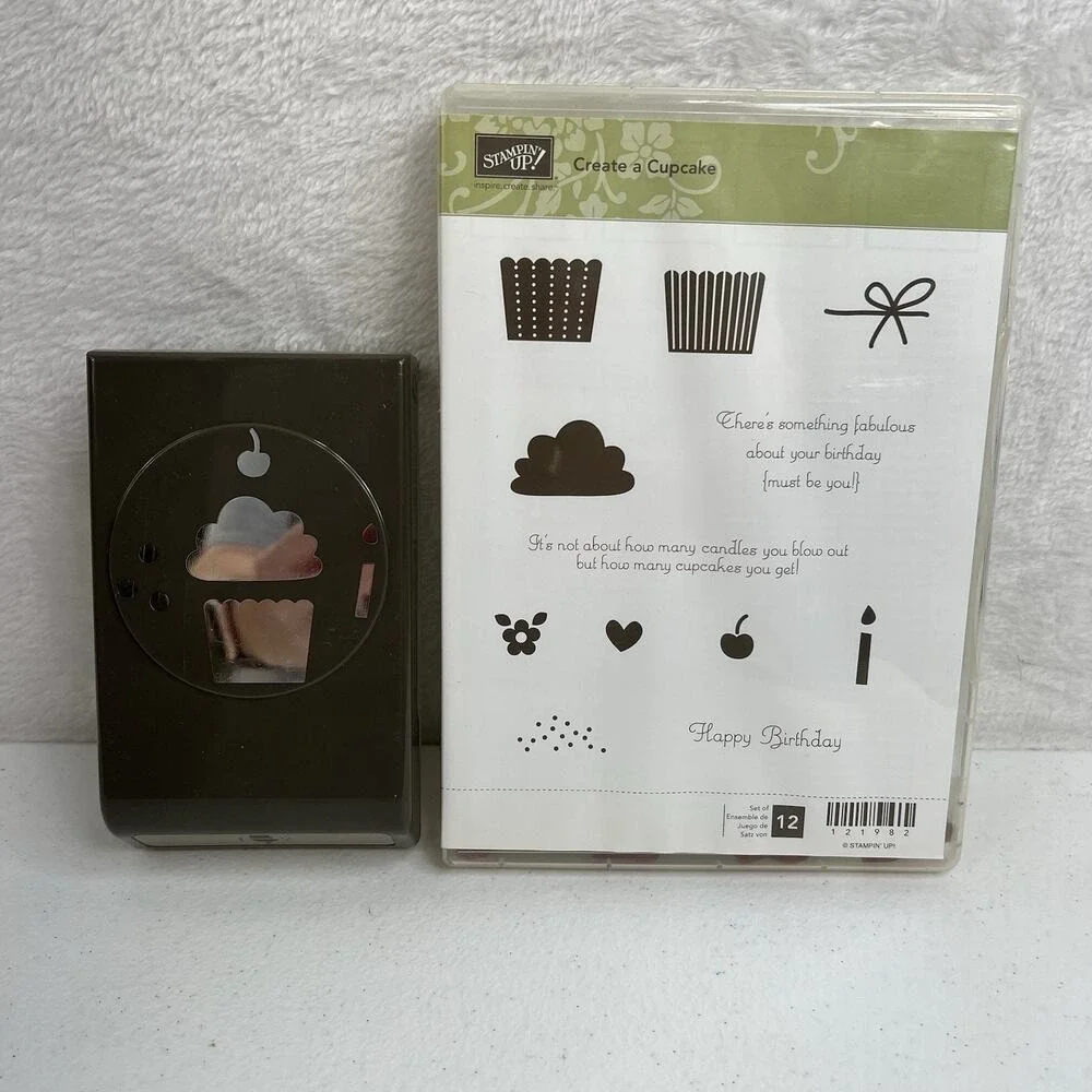 Stampin‎ Up Create A Cupcake Coordinating Punch Retired XL Party Celebrate